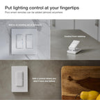 Lutron Caseta - Kit de atenuación inteligente de 3 vías; Diva Dimmer y Paddle Wireless Remote