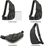 NICGID Bolso bandolera en el pecho, mochila de hombro, bolsa cruzada, mochila casual para hombres y mujeres, Verde militar, Viajes