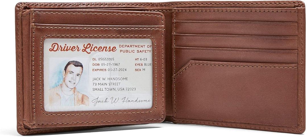 House of Jack Co. Billetera de béisbol para hombres, bifold de cuer...