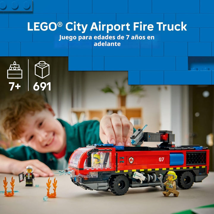 LEGO Camión de bomberos del aeropuerto de la ciudad, juguete de con...