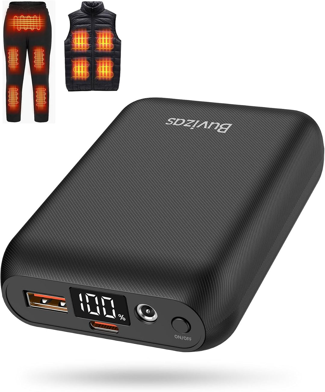 Paquete de batería de chaleco térmico de 7.4 V 16000 mAh compatible...
