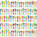 CZWZ 100 unidades Mini Bolígrafos Multicolor 4 en 1 Lindos en Uno, Bolígrafos a Granel para Niños, Bolígrafo de Bola para Cumpleaños y Fiestas Infantiles, Regalos Divertidos con Tinta Surtida Kawaii