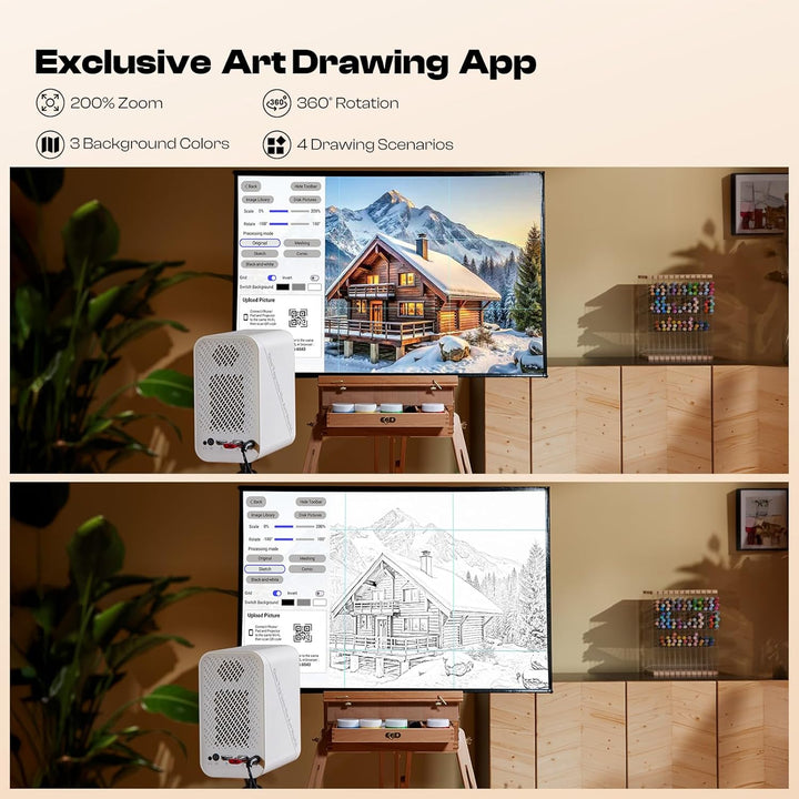 Caydo Proyector de arte P1 con aplicación de dibujo exclusiva para...