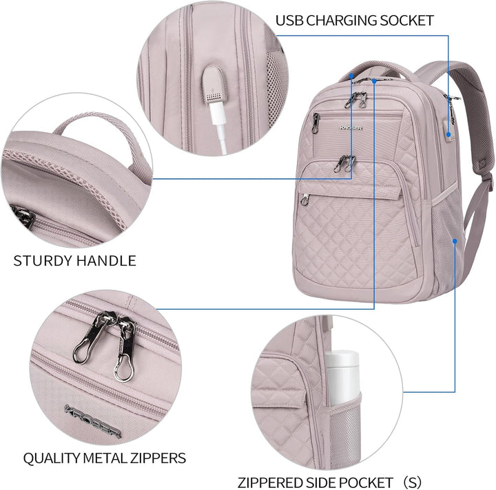 KROSER Mochila de viaje para laptop, 17 pulg.