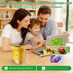 Microscopio para niños: Microscopio de bolsillo portátil 1000X para fotos y videos, kits de ciencia portátiles, juguetes STEM, regalos de Navidad/cumpleaños para niñas y niños de 3 a 12 años (naranja)