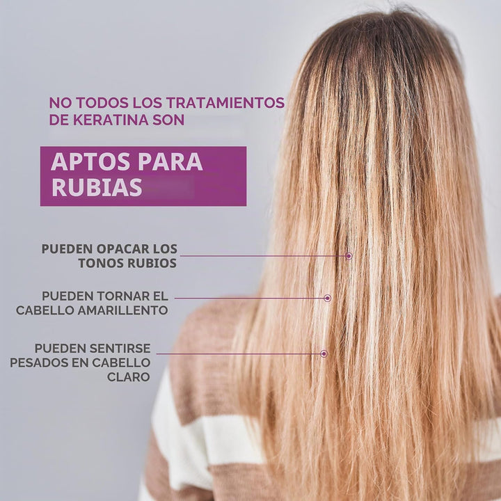 KATIVA Kit de alisado brasileño (rubia), 12 semanas de uso doméstic...