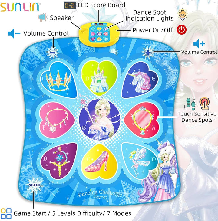 SUNLIN Alfombrilla de Baile, Juguetes de Regalo para Niñas de 3, 4,...