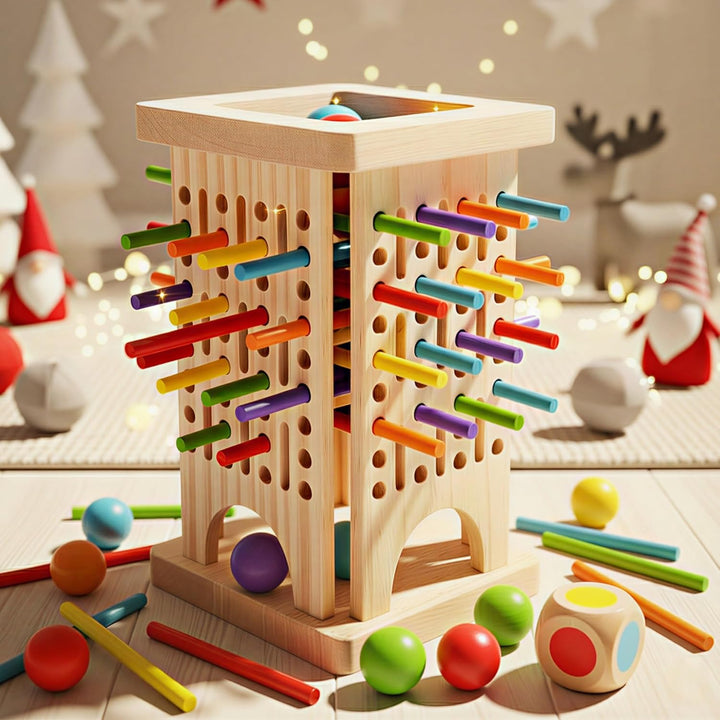 Juego de palos de madera 3 en 1 para niños juego de bola
