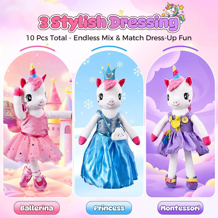 Esjay Juguetes de unicornio para niñas de 4 a 6 años, regalos de re...