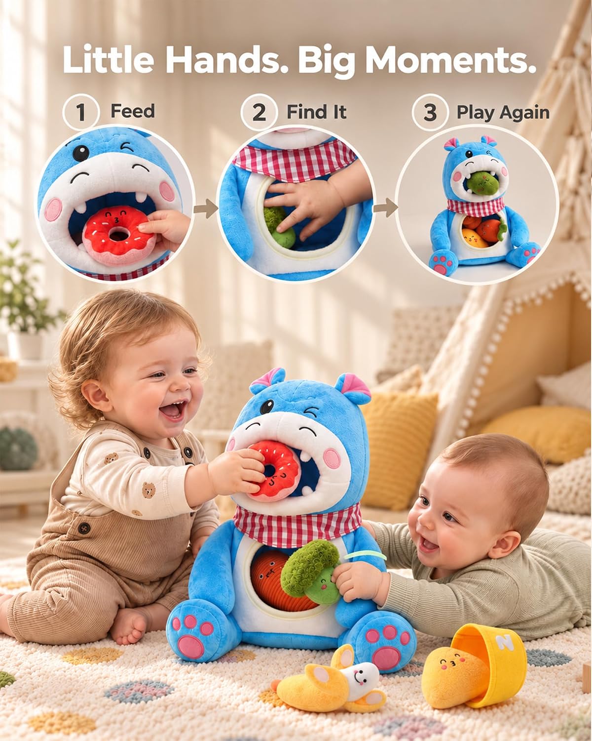 Juguetes sensoriales para bebés de 6 a 12 meses Montessori Alimentación y