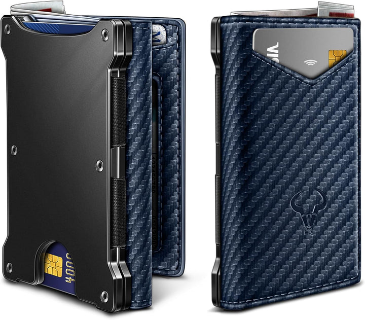 BULLIANT Cartera para hombre, delgada con bolsillo frontal, de cuer...
