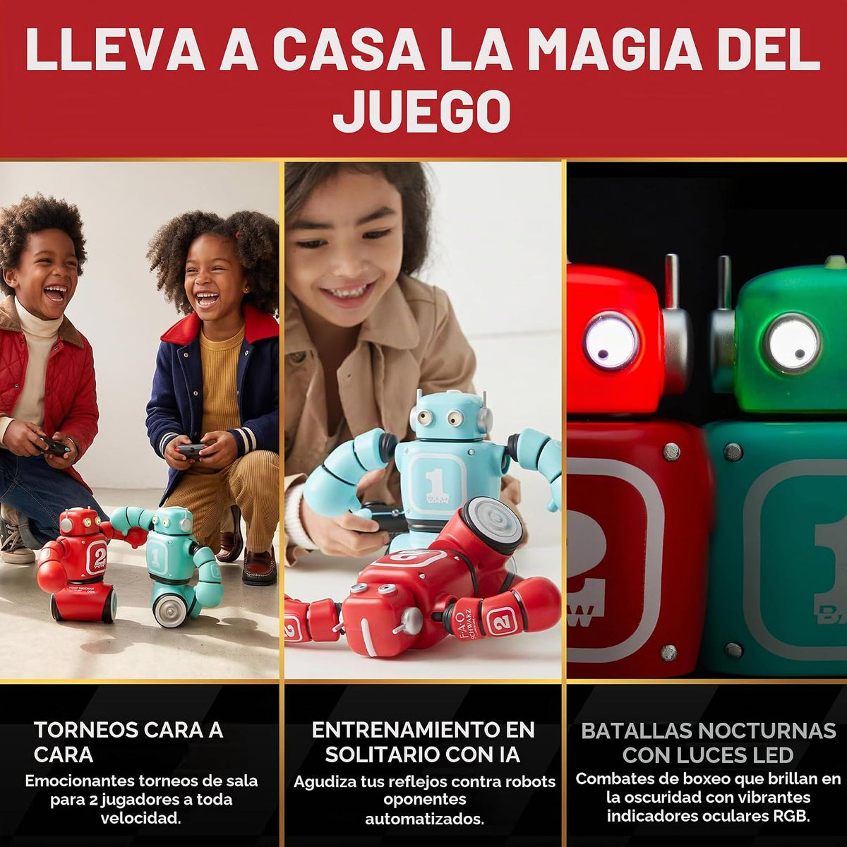 FAO Schwarz RC Robot Knockout Control Remoto Boxeo Set, 2 Robots de Lucha