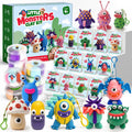Kit de arcilla seca al aire para niños, juego de escultura de arcilla mágica de 12 monstruos, regalos de fiesta de bricolaje para niños de 4 a 12 años, ultraligero y suave, seguro y antiadherente con