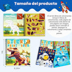 4Pcs Paint by Sticker Books para Kids 4-8, Travel Craft Activity