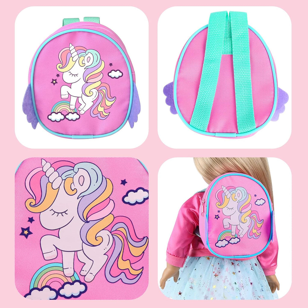 American - Juego de ropa y accesorios de maquillaje para muñecas de 18