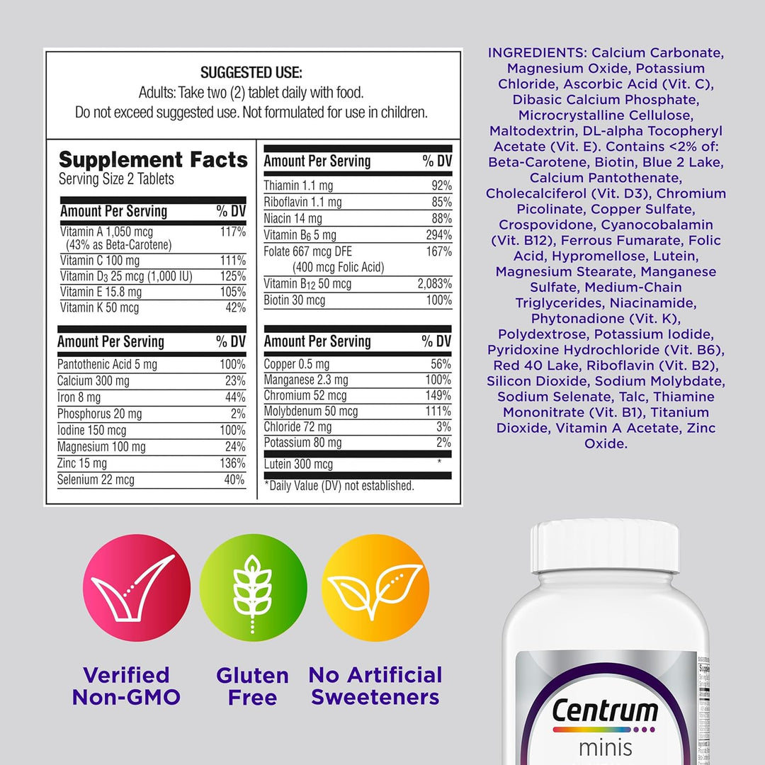Centrum Minis Silver Multivitamínico para mujer 50 Plus