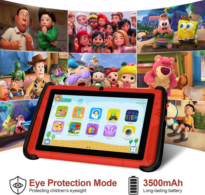 VOLENTEX Tablet infantil de 7 pulgadas con funda, tableta Android 1...
