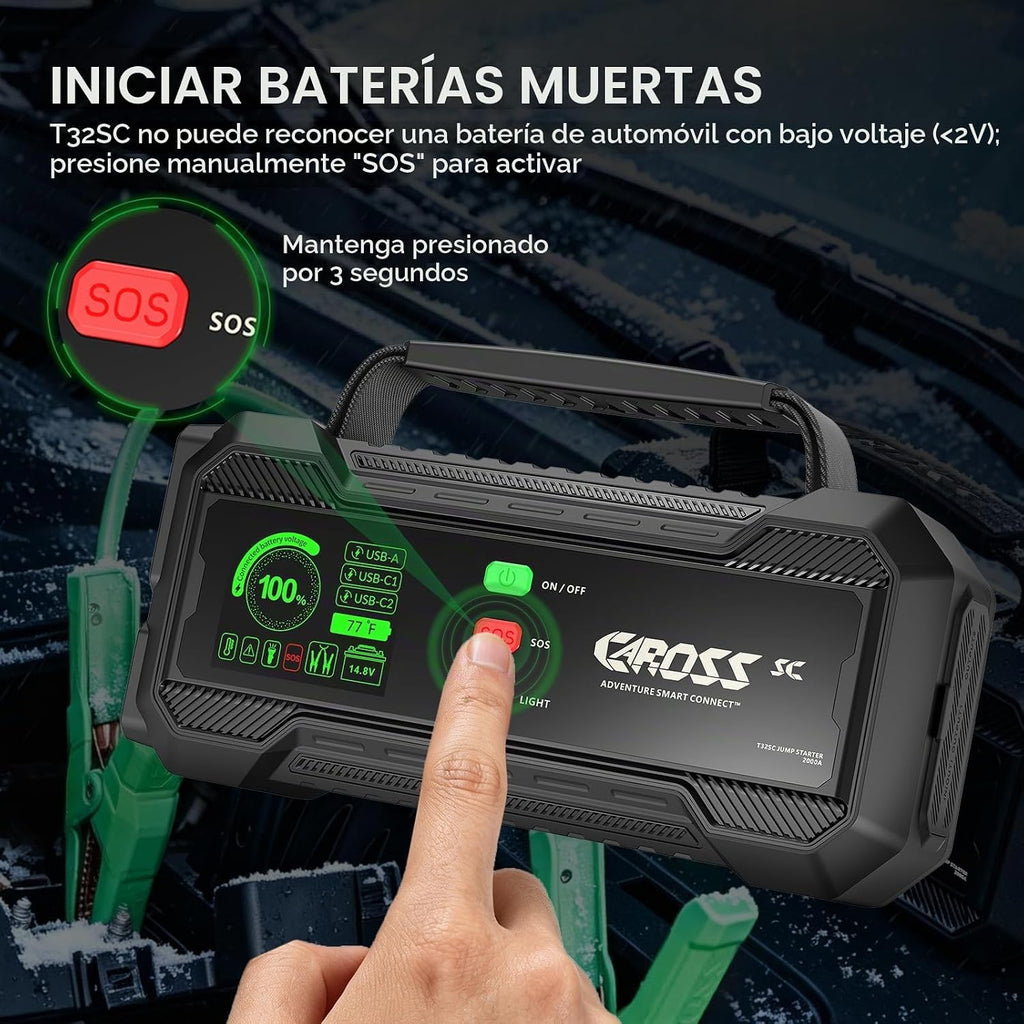 CAROSS Arrancador de batería - Caja de salto para 8.0L de gas y 6.0L Diesel