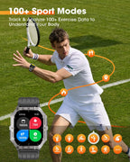 Relojes inteligentes militares para hombres incorporadosGPS,2.02Fitness