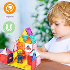 PicassoTiles Bloque de construcción magnético mega juego de 350 piezas de bloques de construcción de azulejos magnéticos con base de automóvil, figuras de personajes, marcadores, pizarra blanca, libro de ideas de más de 110 páginas incluido para