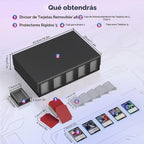 UAONO Caja de almacenamiento de tarjetas coleccionables de 5 filas con