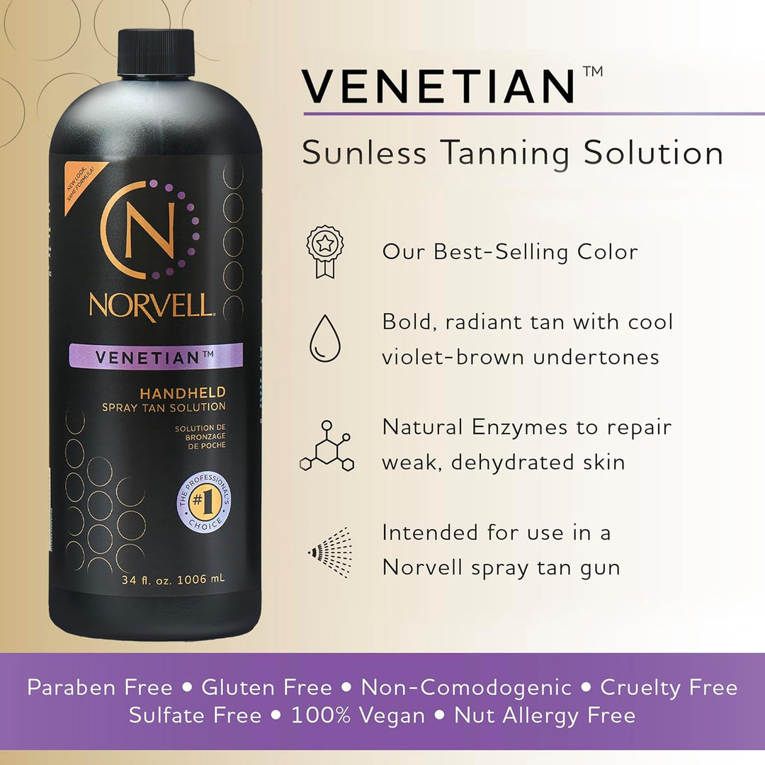 Norvell Solución de bronceado en aerosol prémium veneciano de 1 lit...