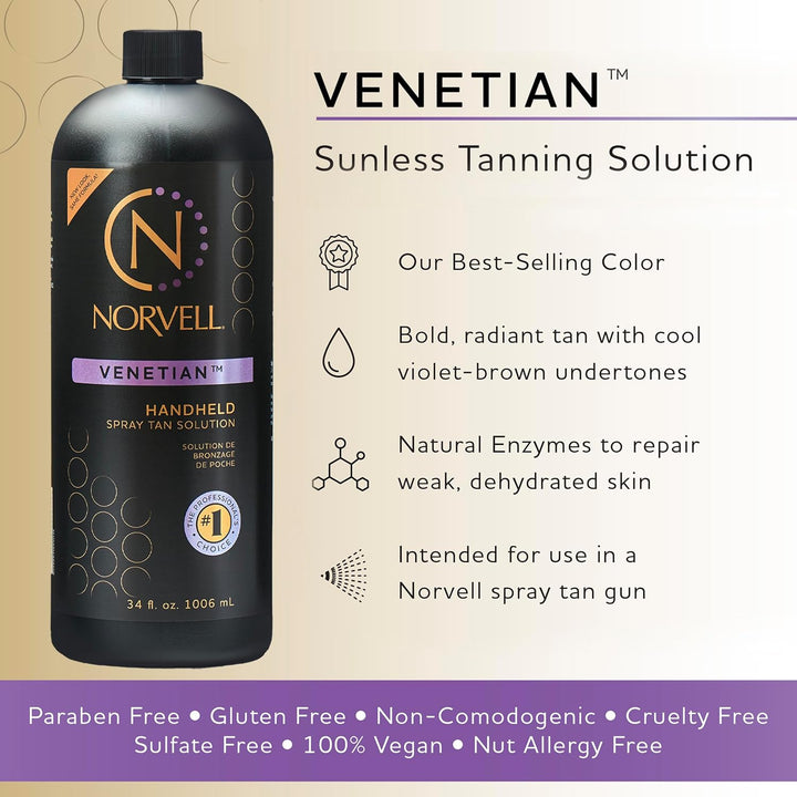 Norvell Solución de bronceado en aerosol prémium veneciano de 1 lit...