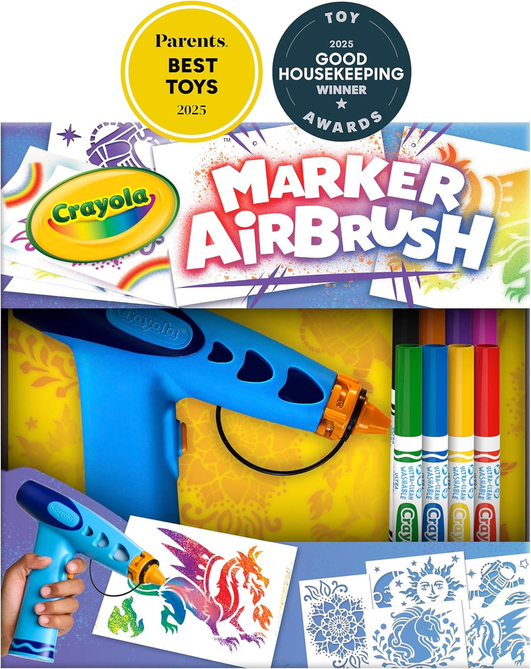 Crayola Kit de arte en aerosol con aerógrafo pulverizador