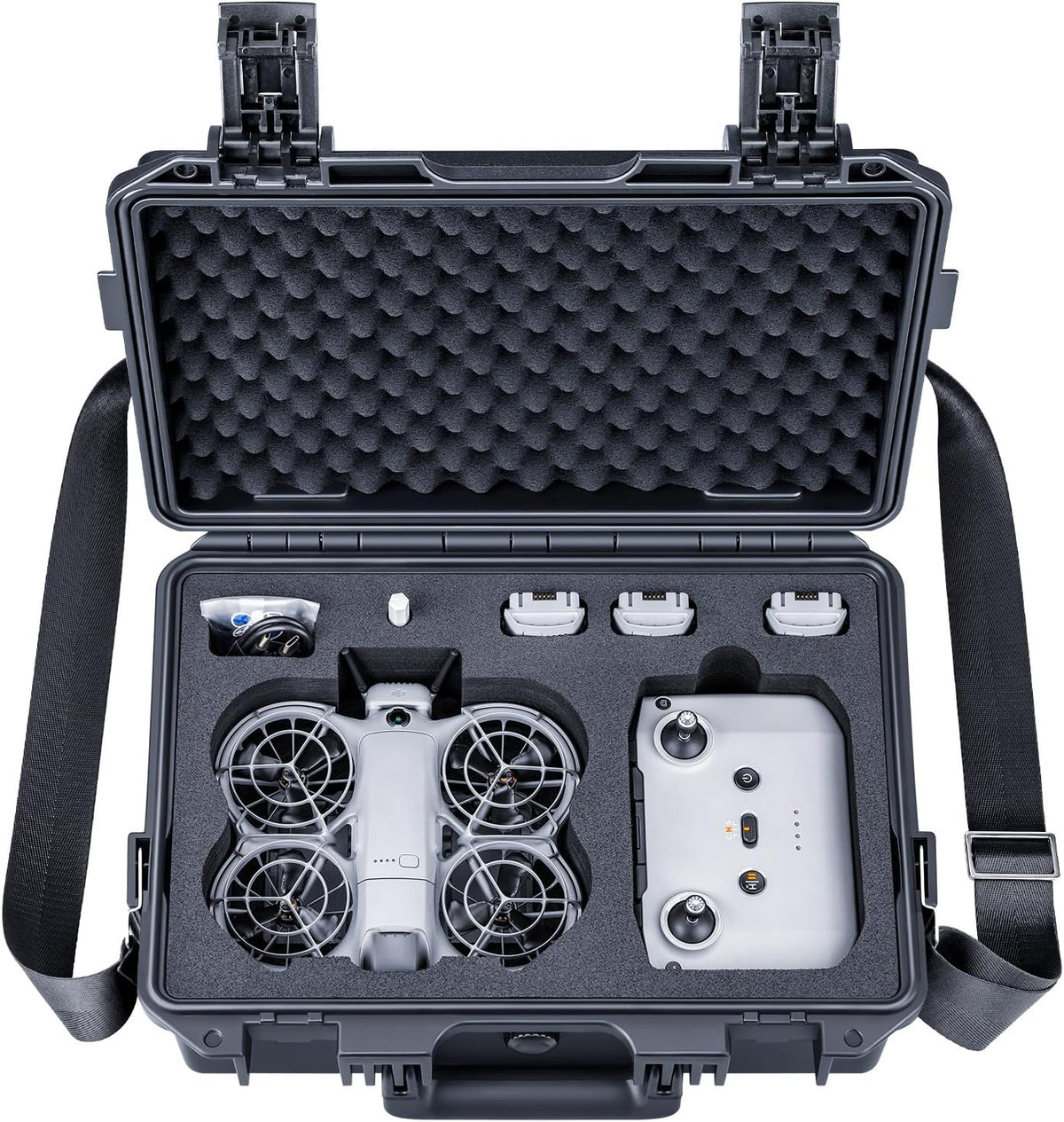 Lykus Titan N200 - Carcasa rígida impermeable para DJI Neo 2 y controlador