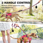 Correa para perro y arnés táctico para perro, juego reflectante resistente para entrenamiento de caminar