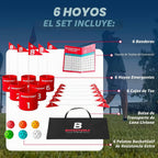 BUCKETGOLF Paquete de 6 agujeros con palos, juego de golf para patio