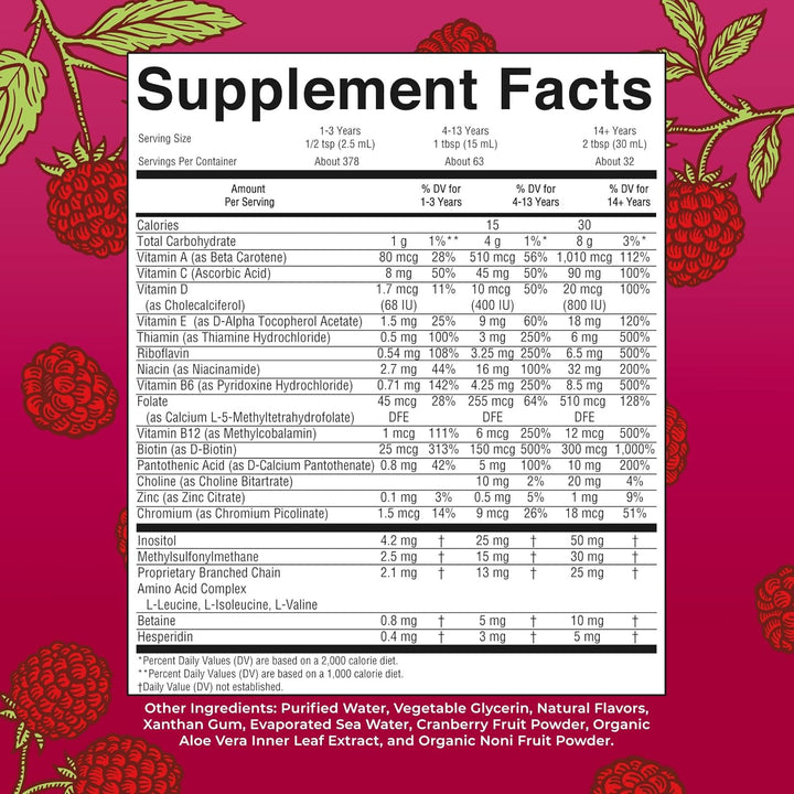 Multivitamínico para mujeres, hombres y niños, vitaminas líquidas d...