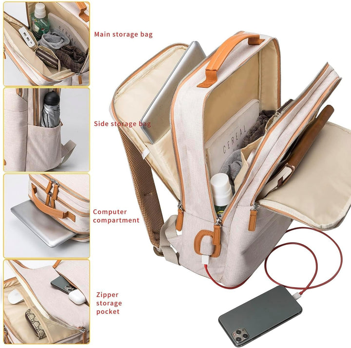 NOBLEMAN Mochila para portátil de viaje para hombres, resistente al...