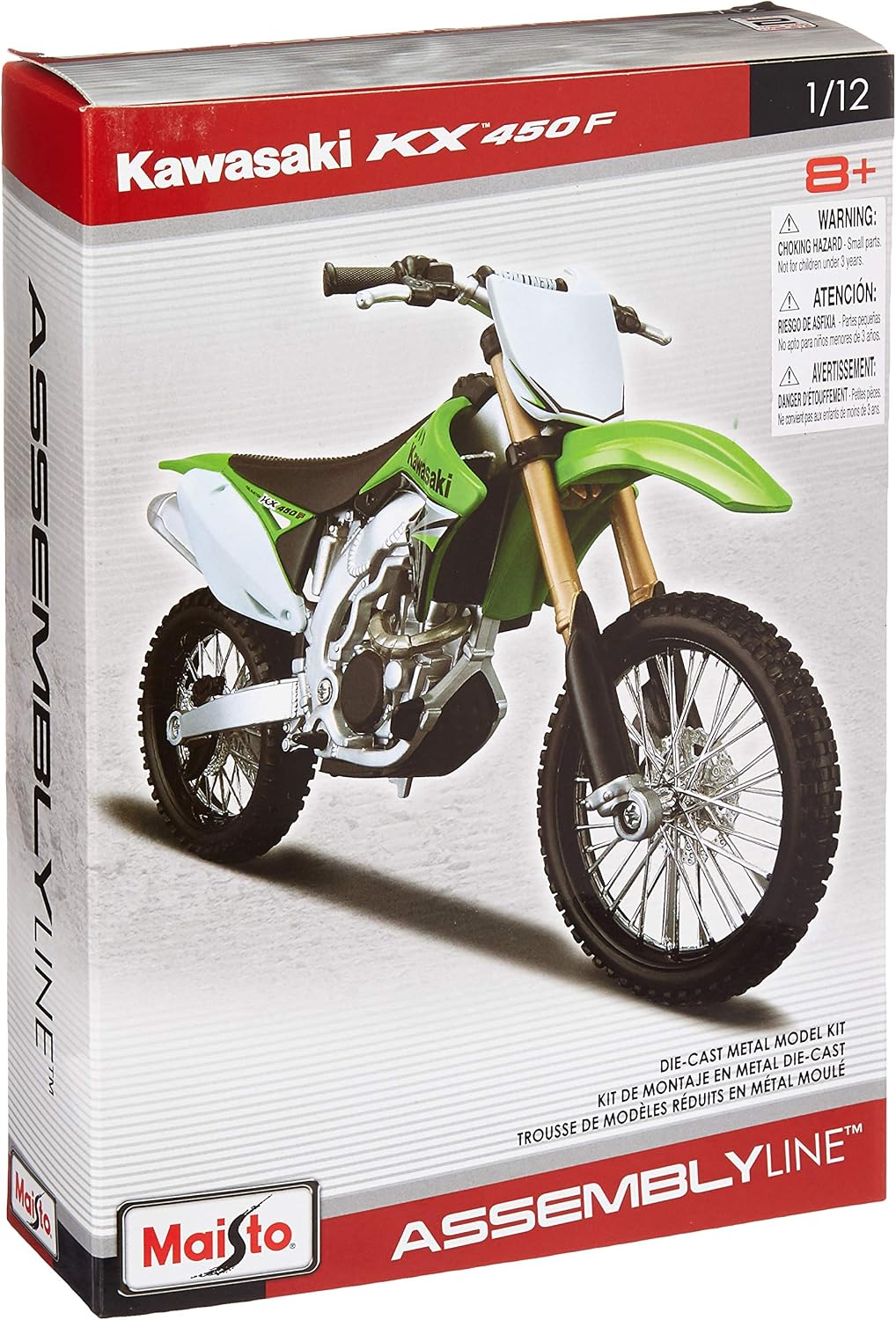 Maisto 1: 12 Al Kawasaki KX 450F (los colores pueden variar), grande