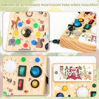 Joyreal - Tabla de madera para niños, juguetes Montessori para niños de 1