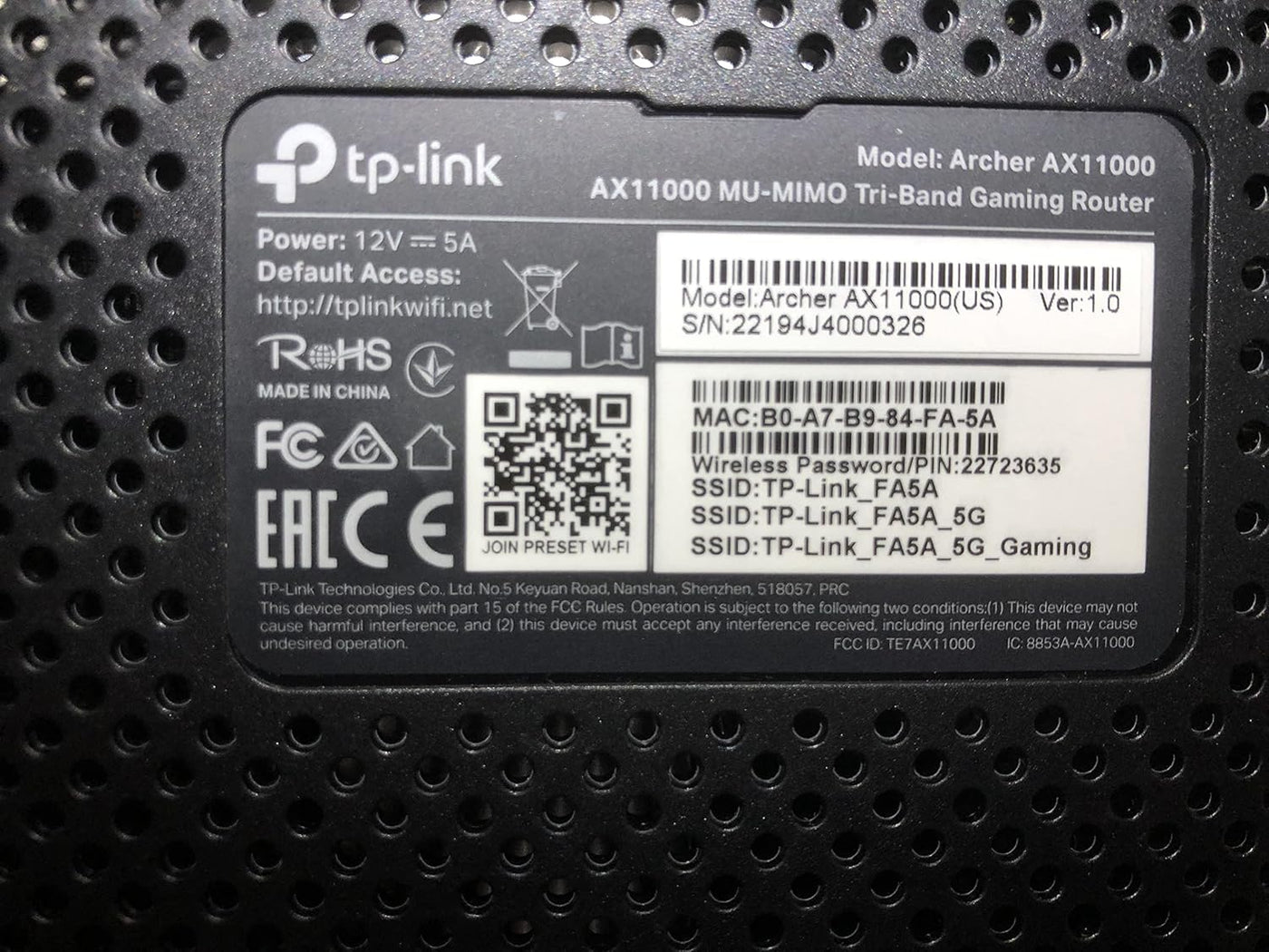 TP-Link Archer AX11000 - Enrutador Wi-Fi 6 de tres bandas