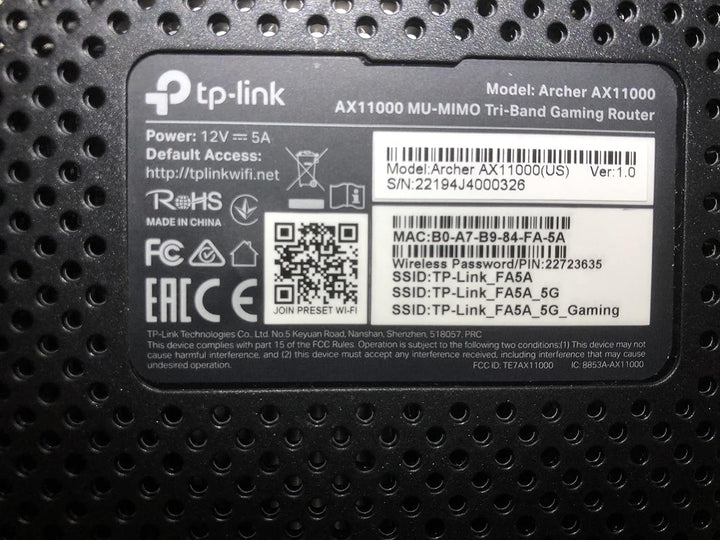 TP-Link Archer AX11000 - Enrutador Wi-Fi 6 de tres bandas