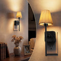 L LOHAS LED Las luces nocturnas se enchufan a la pared, cubierta de tela
