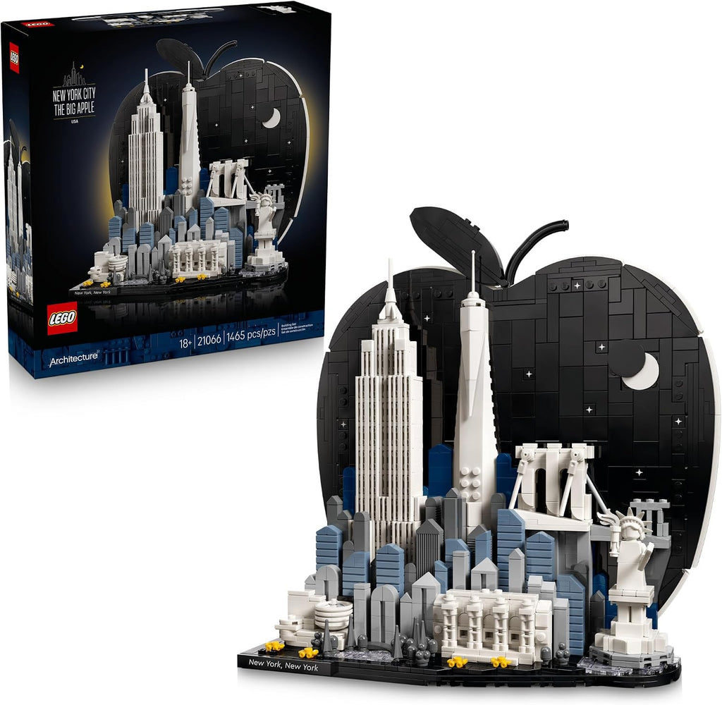 LEGO Architecture New York City - Juego de construcción de la gran manzana para adultos, mayores de 18 años - Decoración para dormitorio, oficina o escritorio - Regalo para hombres y mujeres - 21066