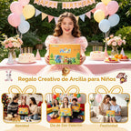 Kit de arcilla seca al aire, 16 animales para modelar arcilla mágica de secado al aire para niños, kits de arcilla de moldeo suave y no pegajosa con herramientas instrucciones para el hogar, regalos
