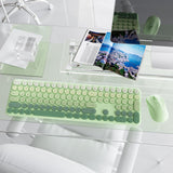 Combo de teclado y mouse inalámbricos, tamaño completo de 110 tecla...