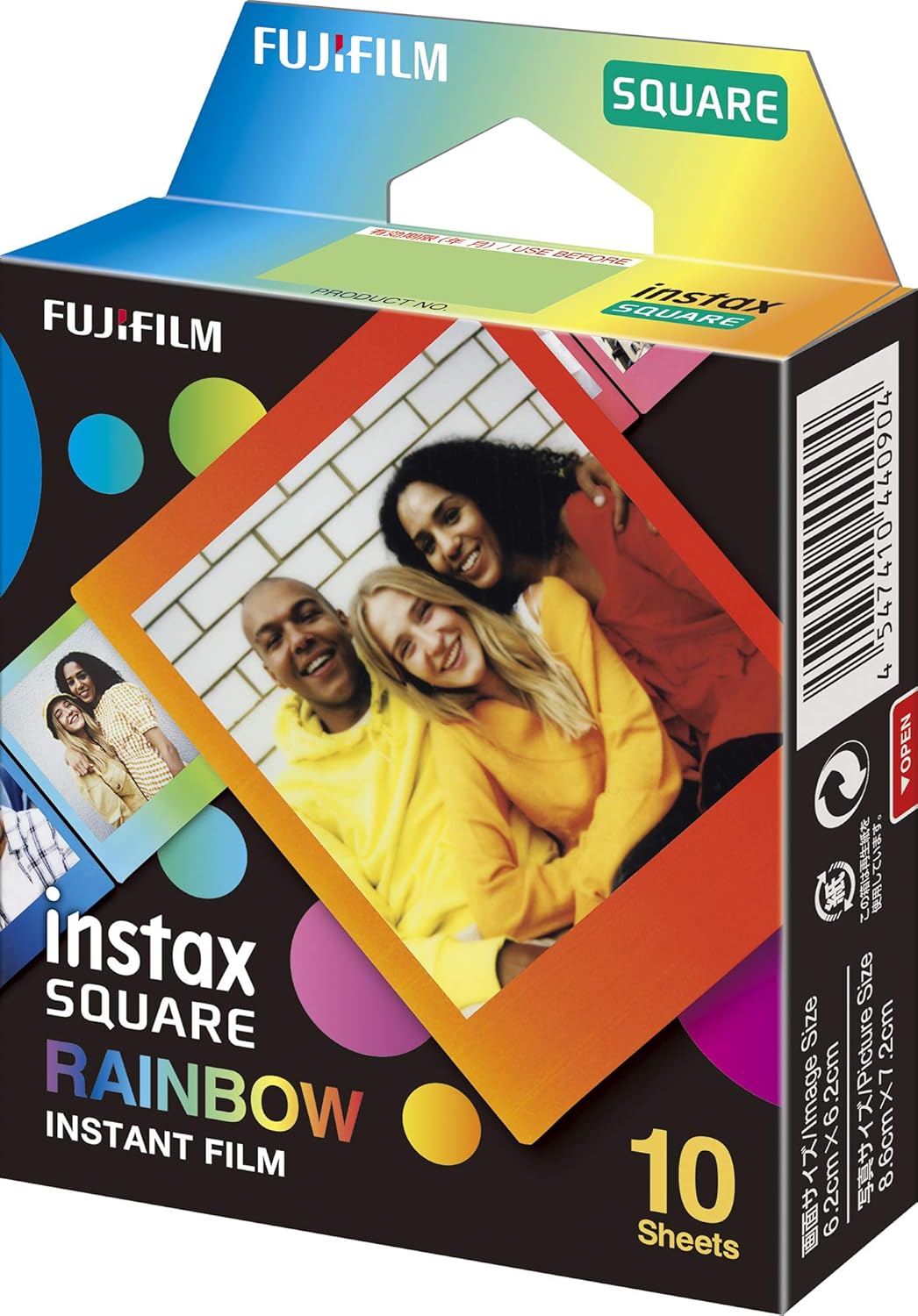 FUJIFILM instax Square Rainbow Film (10 exposiciones) y película ne...