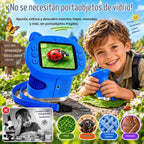 Microscopio para niños, zoom 4K 1000X, pantalla de 2.4", juguete