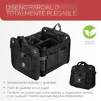 Caja organizadora portátil retráctil de varios compartimentos de primera calidad TrunkCratePro para autos, SUV, camiones, minivans, Negro
