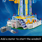 Juego de construcción Swing-Ride con control eléctrico motorizado, luz LED de parque de atracciones urbano, juguete para niños y niñas de 6, 7, 8 y 9+ años, regalos de cumpleaños para adultos