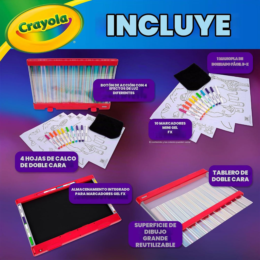 Crayola Ultimate Light Board ColorVibe, tableta de dibujo reactiva con