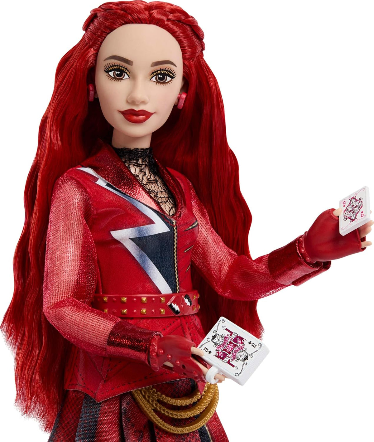 Mattel Disney Descendants: Wicked Wonderland, muñeca roja, hija de la reina de corazones, con traje y accesorio extraíbles, inspirado en la película