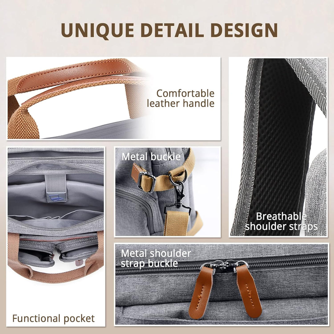 MOLNIA Mochila para laptop de 15.6 pulgadas, maletines 3 en 1 para...