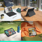 Logitech Combo Touch - Funda con teclado retroiluminado desmontable...