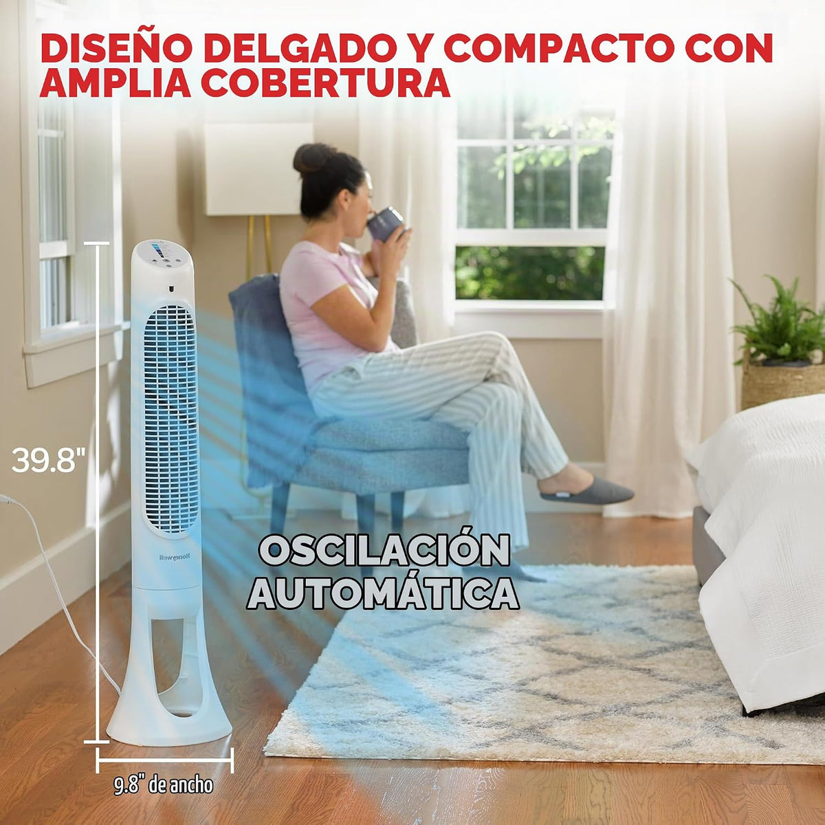 Honeywell QuietSet HYF260 - Ventilador oscilante de torre para toda...